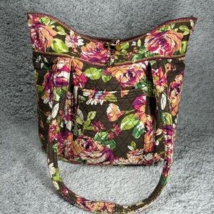 Vera Bradley Bag Large Tote English Rose Bright Colorful Purse Travel Beach